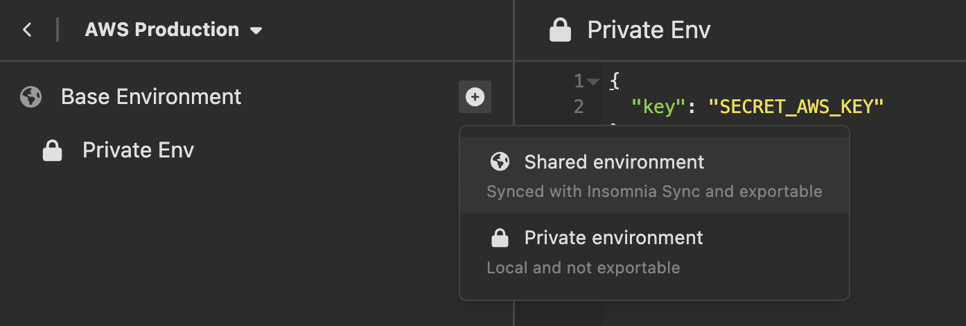 Global Environments workspace